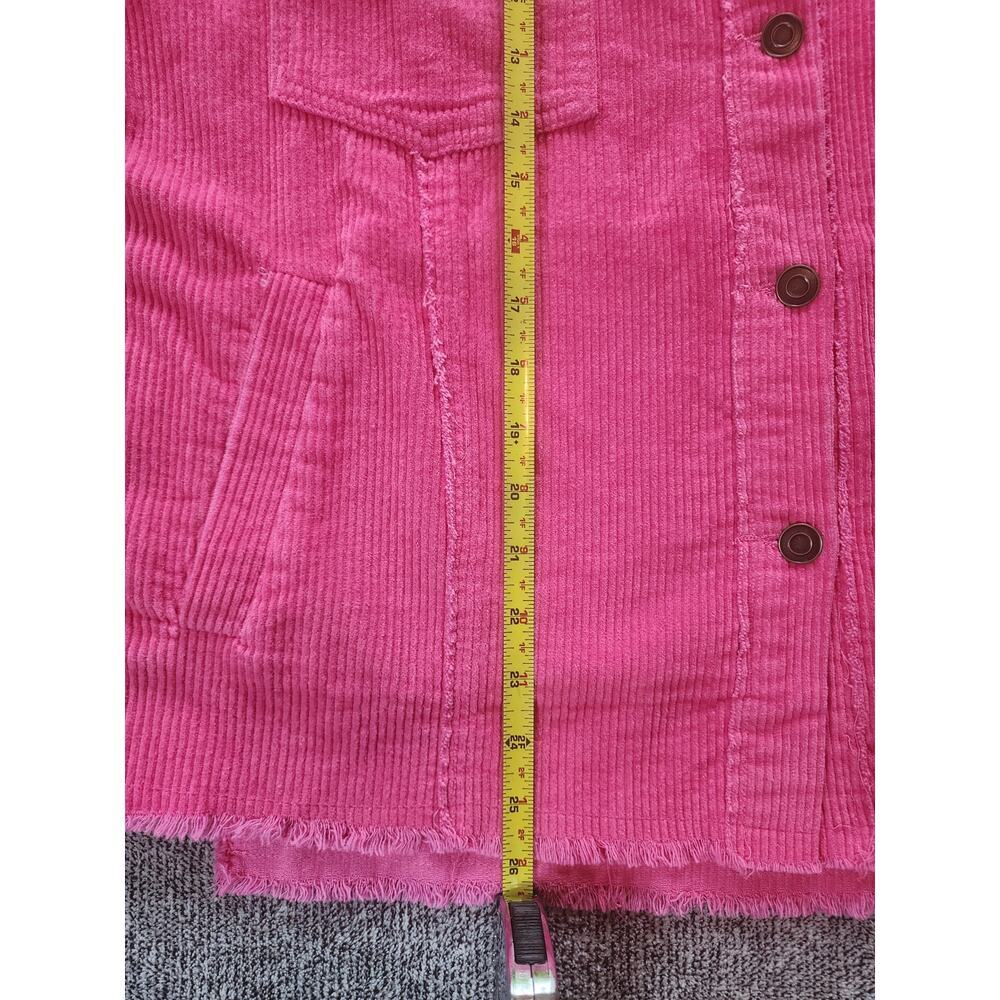 LaMiel‎ Women's Size Large Button Front Corduroy Jacket Hot Pink - Picture 4 of 5